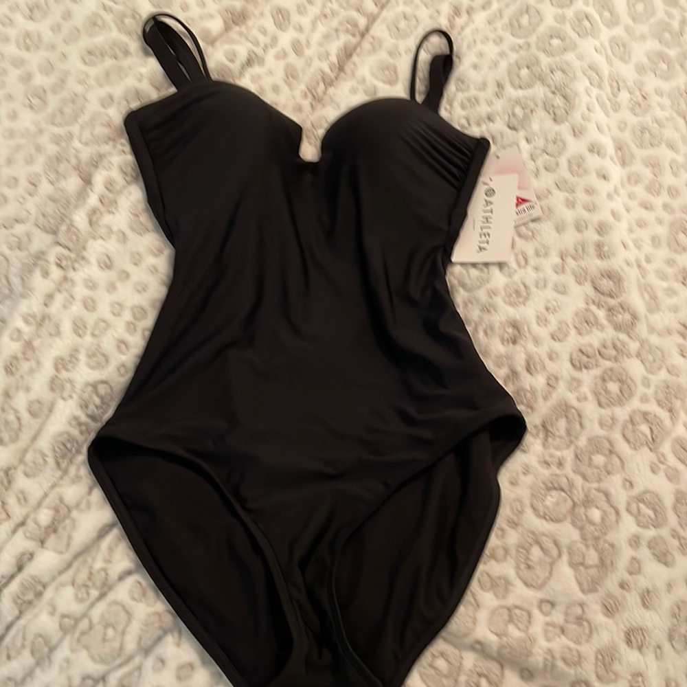 Athleta Black One Piece Swimsuit M